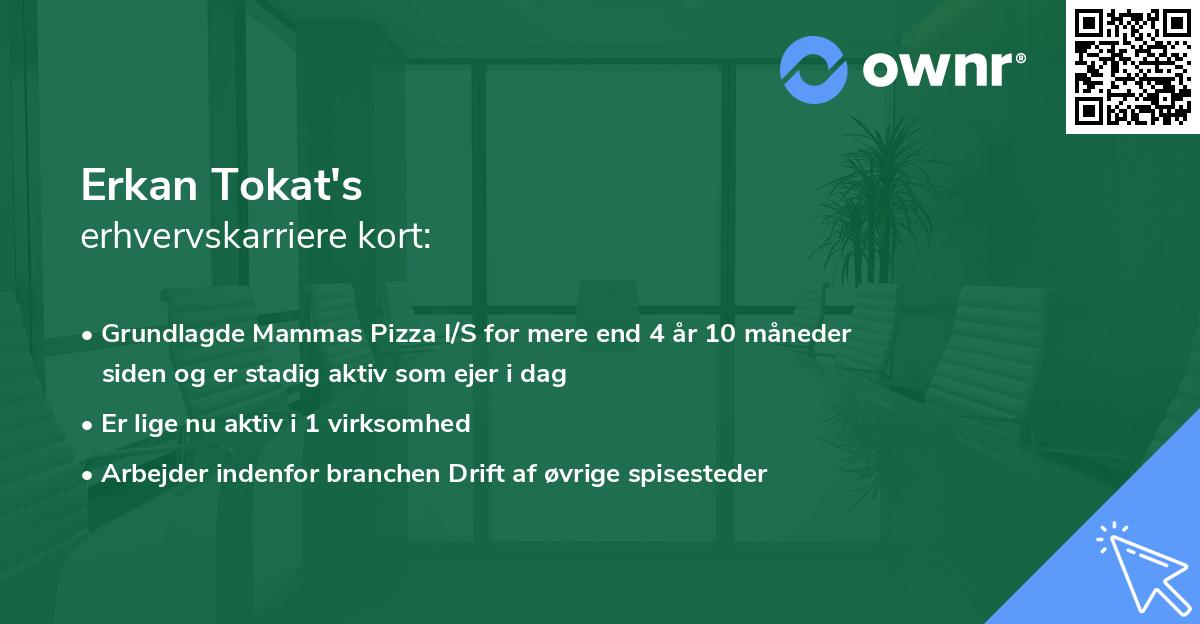 Erkan Tokat's erhvervskarriere kort