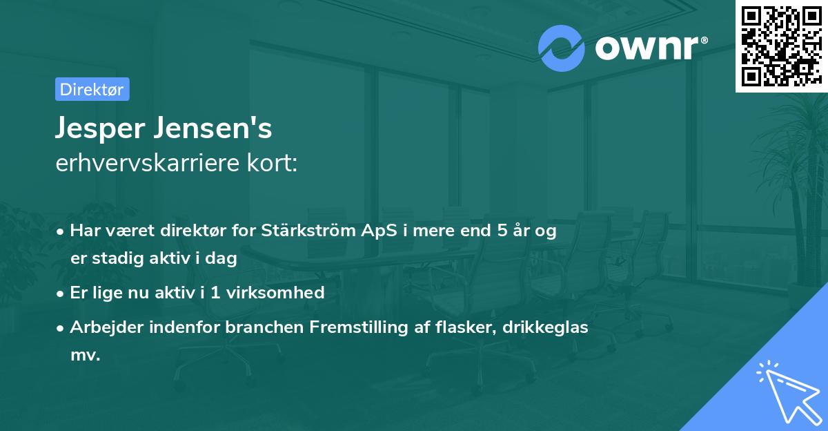 Jesper Jensen's erhvervskarriere kort