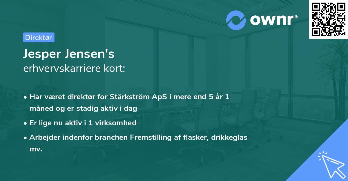 Jesper Jensen's erhvervskarriere kort