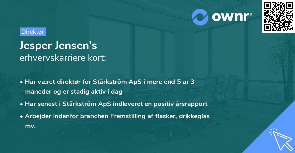 Jesper Jensen's erhvervskarriere kort