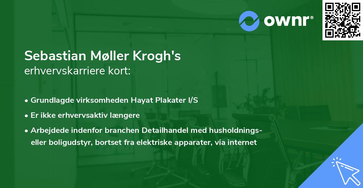 Sebastian Møller Krogh's erhvervskarriere kort