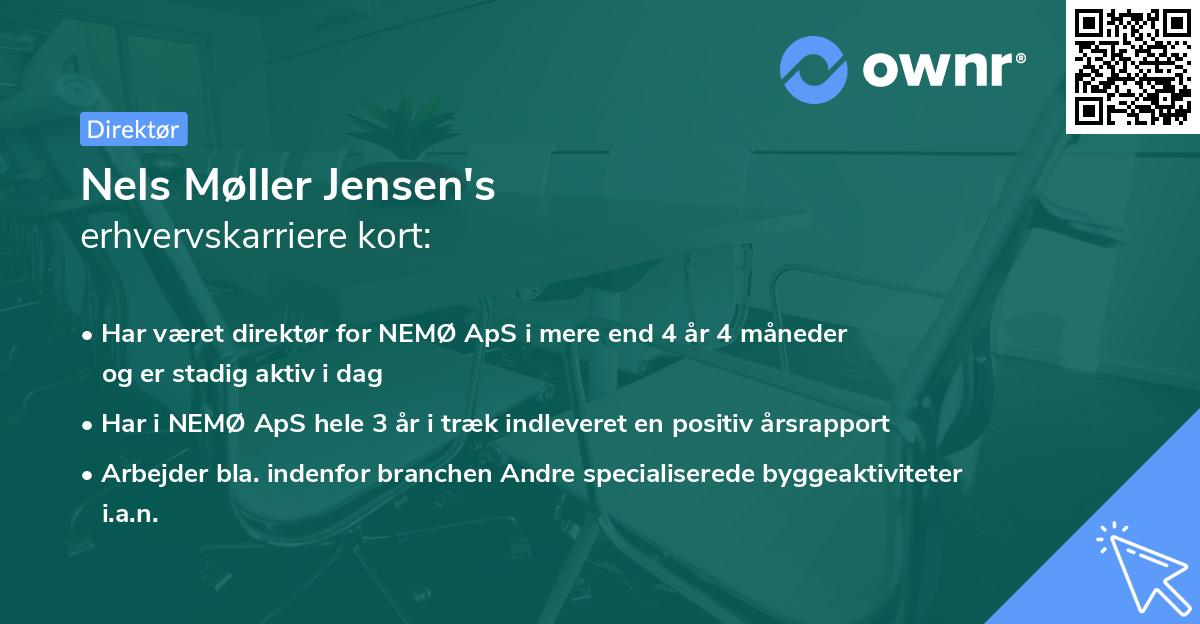 Nels Møller Jensen's erhvervskarriere kort