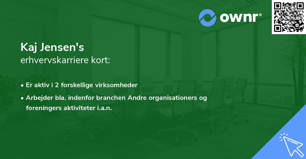 Kaj Jensen's erhvervskarriere kort