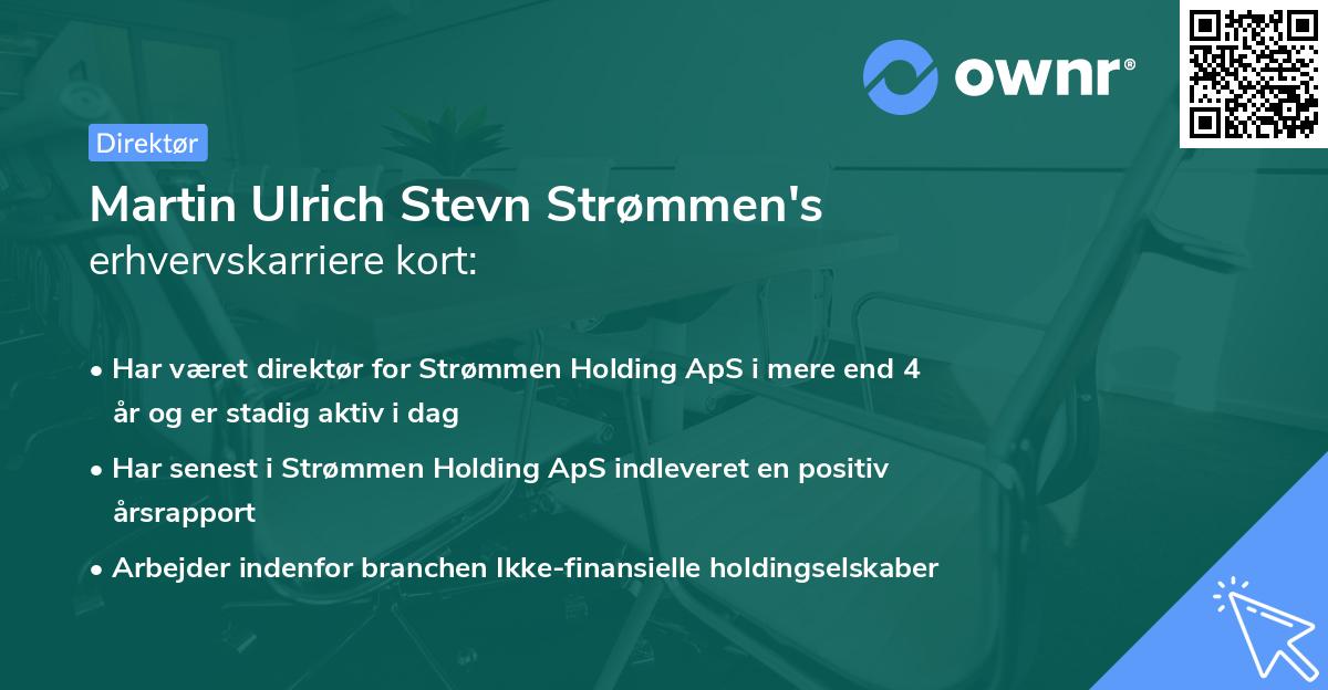 Martin Ulrich Stevn Strømmen's erhvervskarriere kort