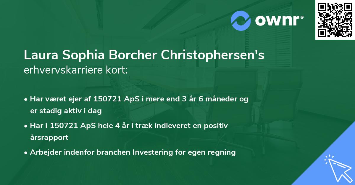 Laura Sophia Borcher Christophersen's erhvervskarriere kort