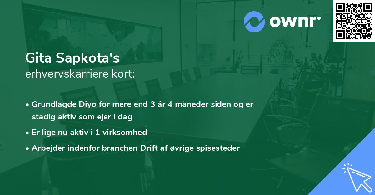 Gita Sapkota's erhvervskarriere kort