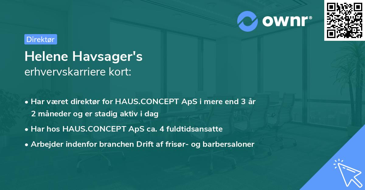 Helene Havsager's erhvervskarriere kort