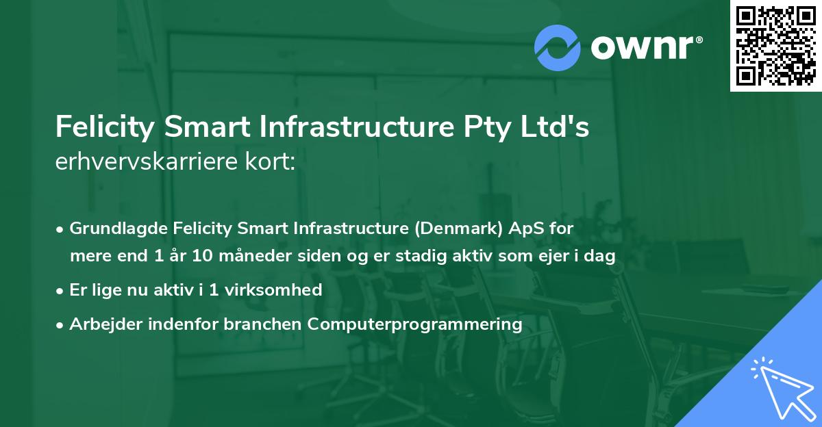 Felicity Smart Infrastructure Pty Ltd's erhvervskarriere kort