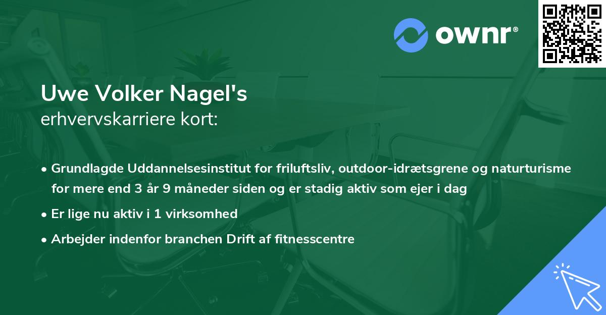 Uwe Volker Nagel's erhvervskarriere kort