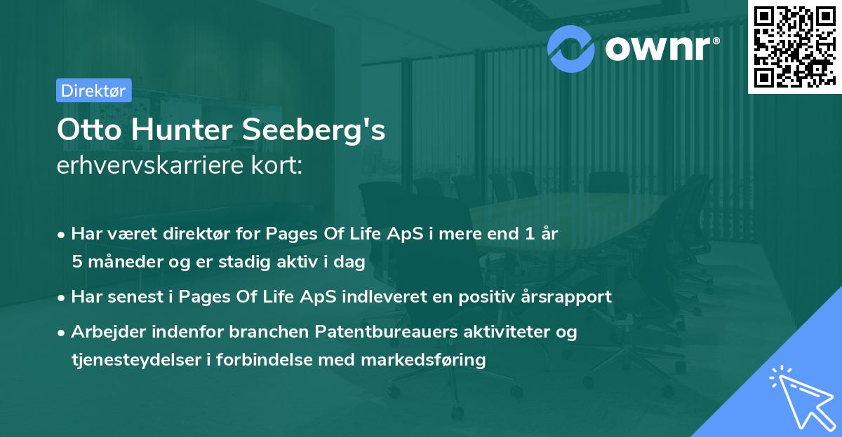 Otto Hunter Seeberg's erhvervskarriere kort