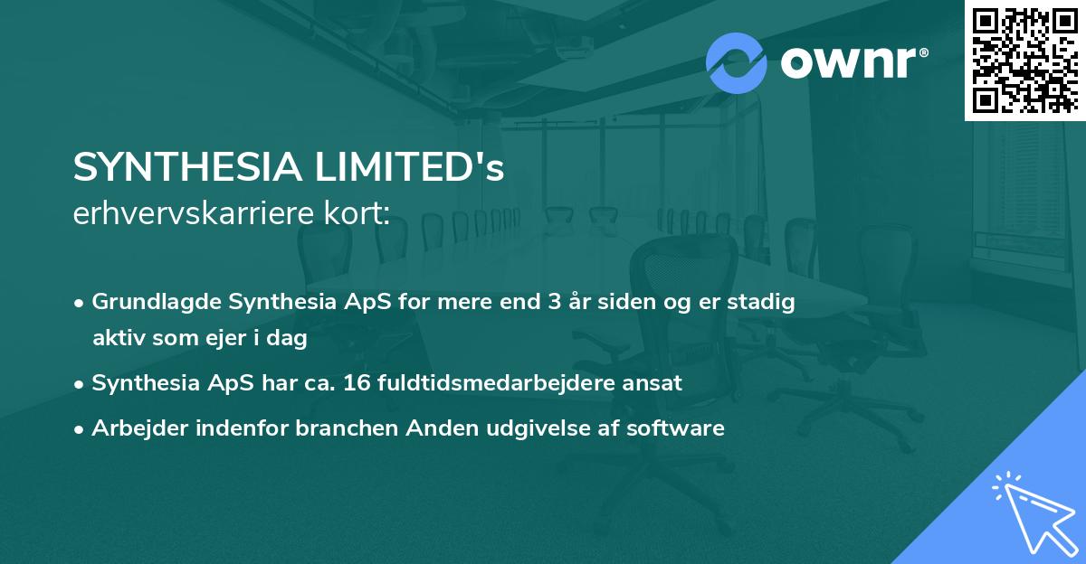 SYNTHESIA LIMITED's erhvervskarriere kort