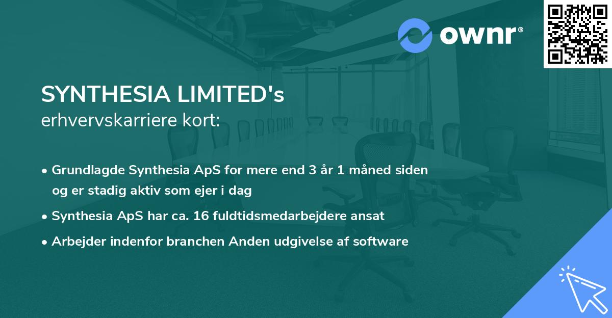 SYNTHESIA LIMITED's erhvervskarriere kort