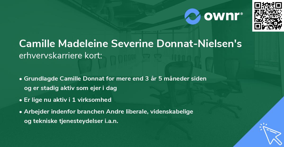 Camille Madeleine Severine Donnat-Nielsen's erhvervskarriere kort