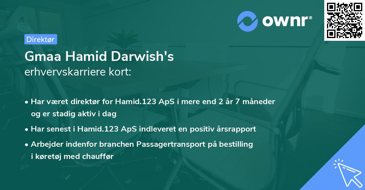 Gmaa Hamid Darwish's erhvervskarriere kort