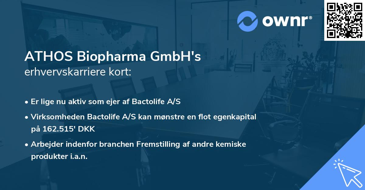 ATHOS Biopharma GmbH's erhvervskarriere kort