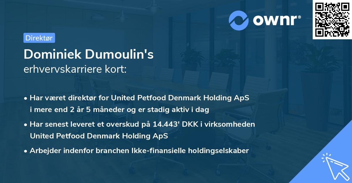 Dominiek Dumoulin's erhvervskarriere kort