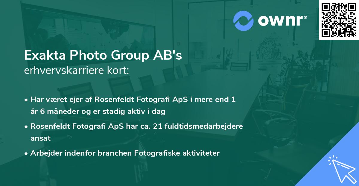 Exakta Photo Group AB's erhvervskarriere kort