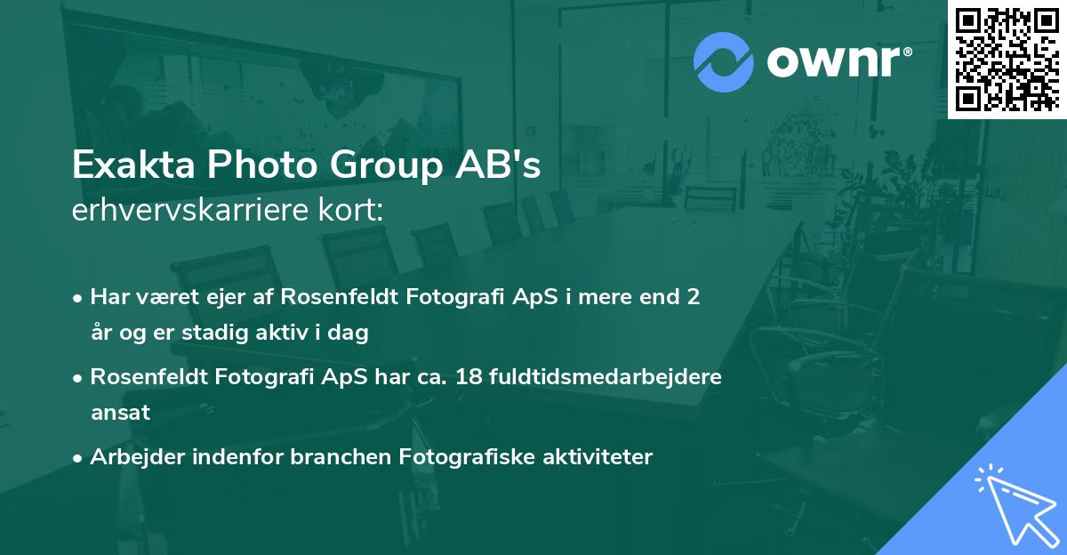 Exakta Photo Group AB's erhvervskarriere kort