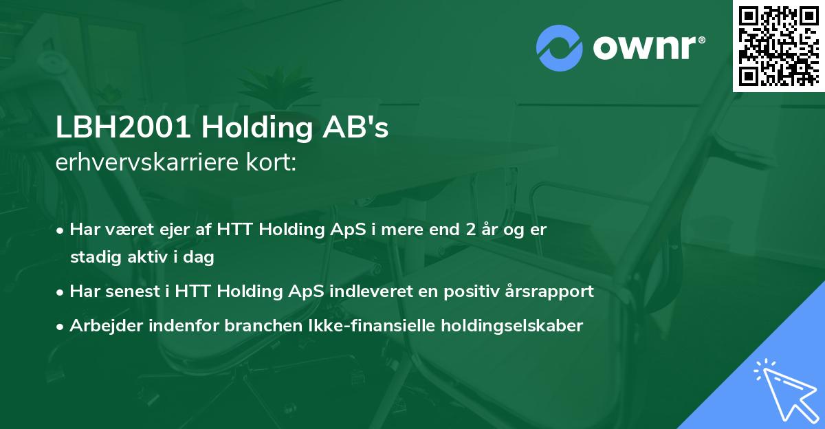 LBH2001 Holding AB's erhvervskarriere kort