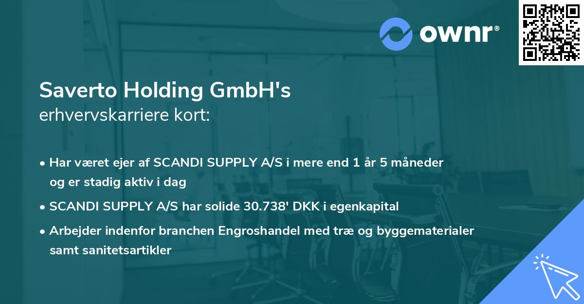 Saverto Holding GmbH's erhvervskarriere kort