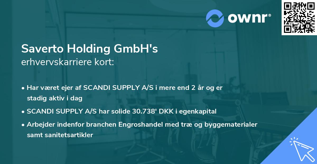 Saverto Holding GmbH's erhvervskarriere kort
