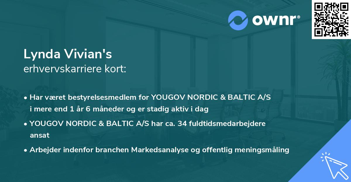 Lynda Vivian's erhvervskarriere kort