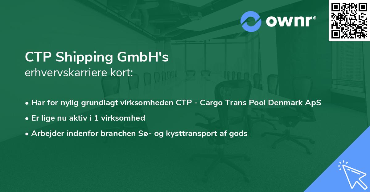 CTP Shipping GmbH's erhvervskarriere kort