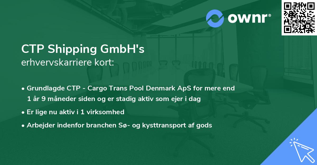 CTP Shipping GmbH's erhvervskarriere kort