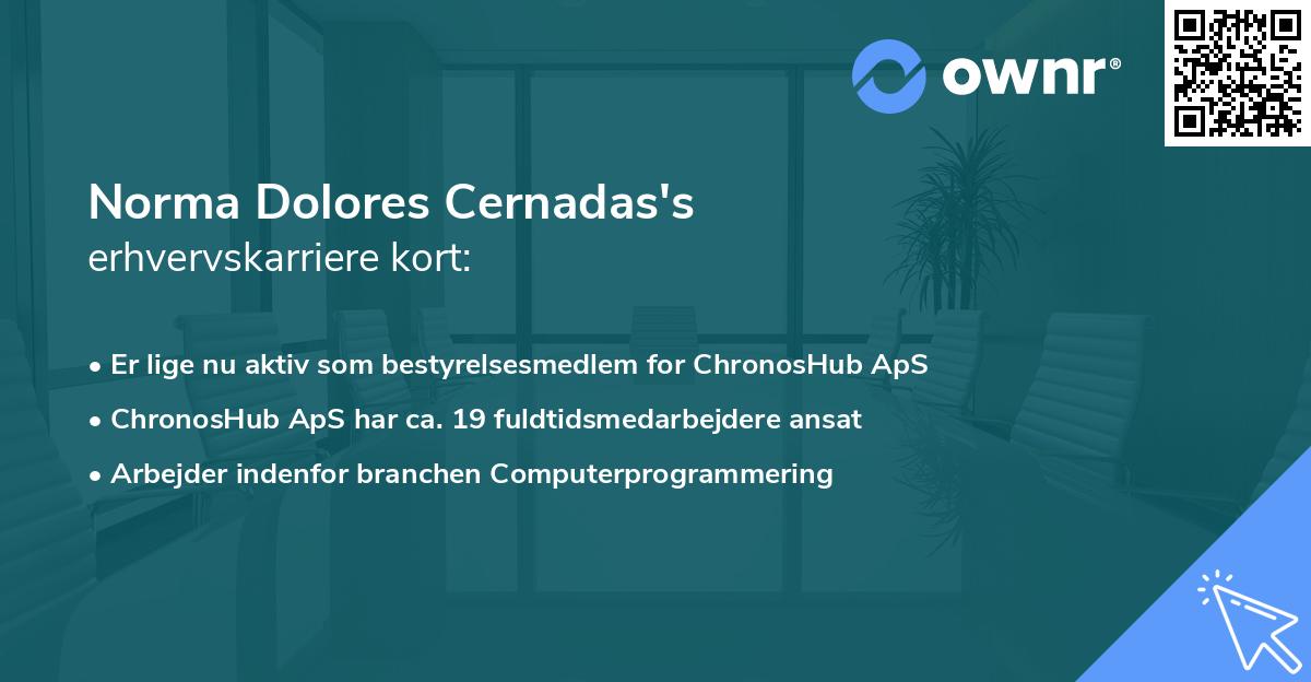 Norma Dolores Cernadas's erhvervskarriere kort