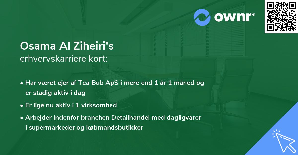 Osama Al Ziheiri's erhvervskarriere kort