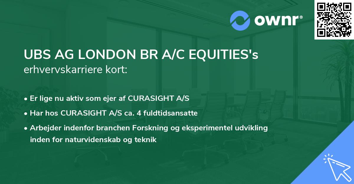 UBS AG LONDON BR A/C EQUITIES's erhvervskarriere kort