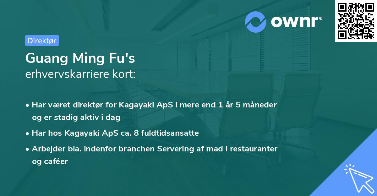Guang Ming Fu's erhvervskarriere kort