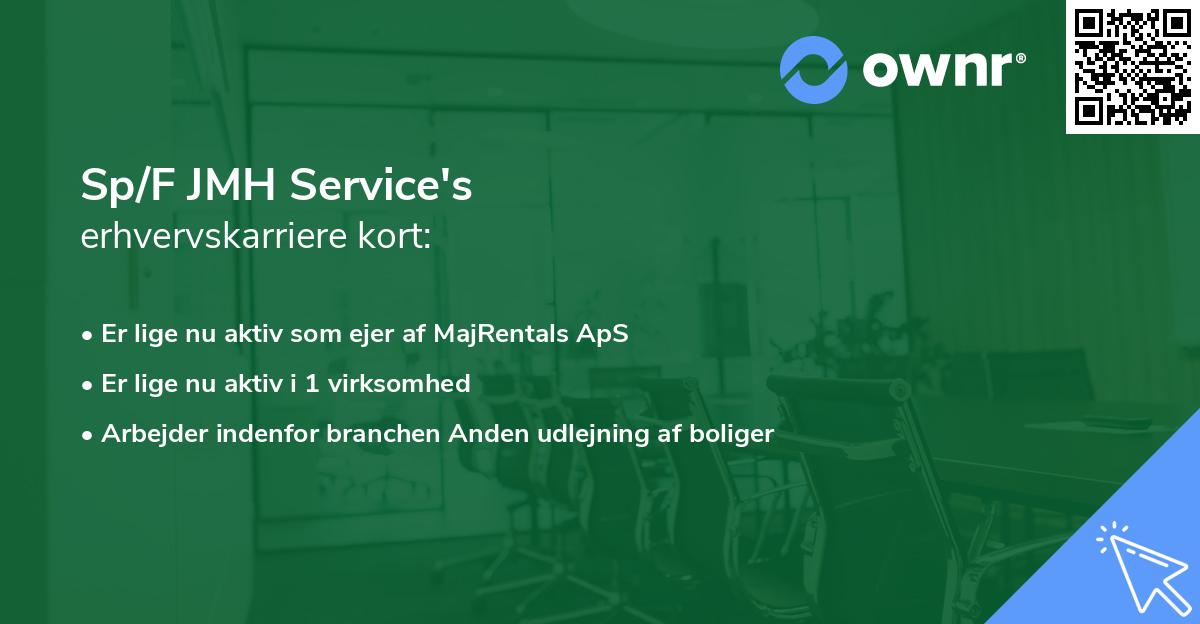 Sp/F JMH Service's erhvervskarriere kort