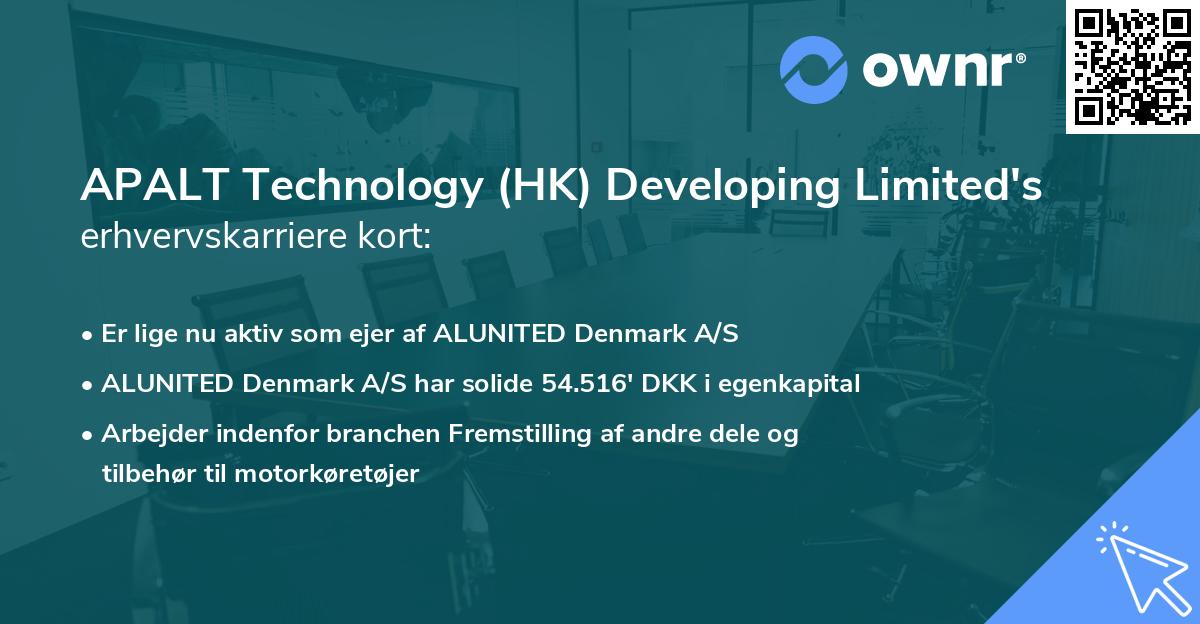 APALT Technology (HK) Developing Limited's erhvervskarriere kort