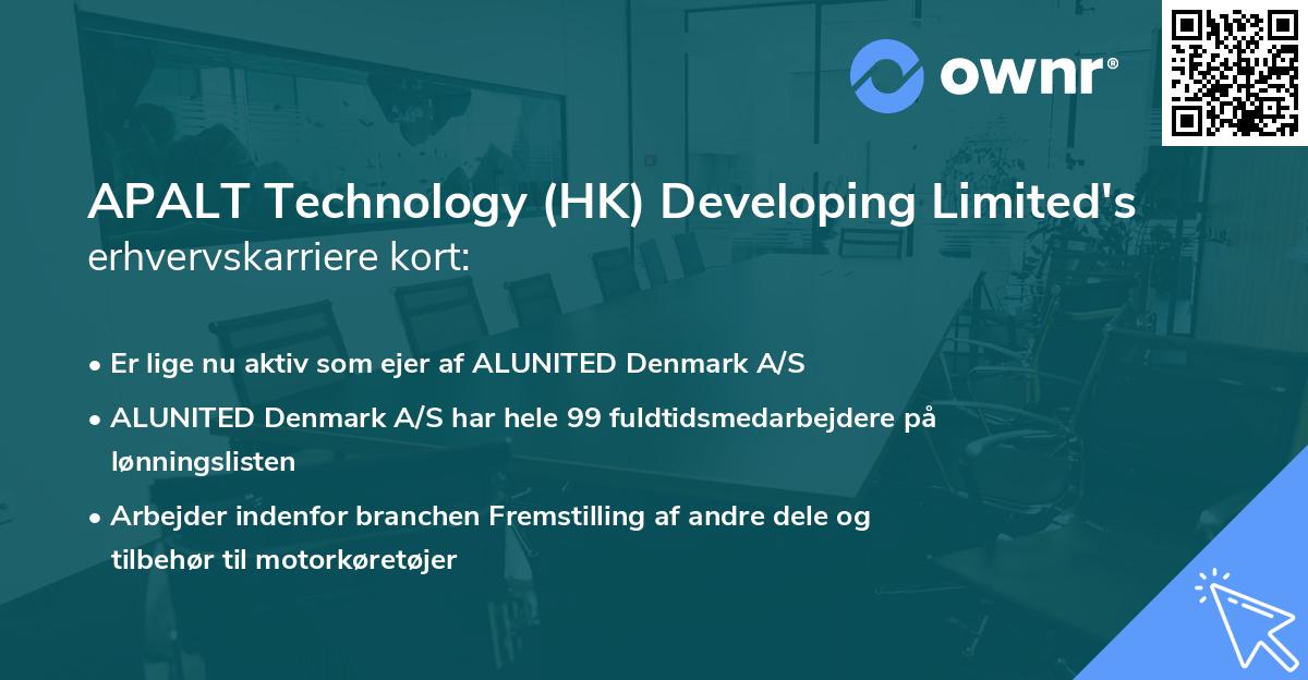 APALT Technology (HK) Developing Limited's erhvervskarriere kort