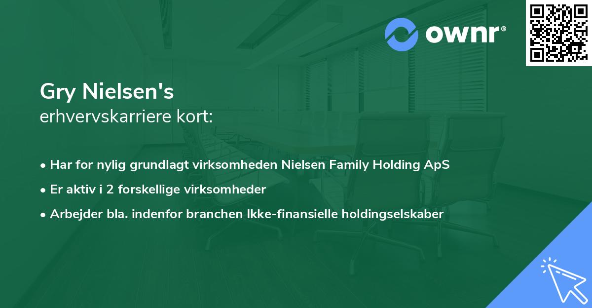 Gry Nielsen's erhvervskarriere kort