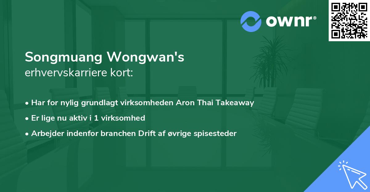 Songmuang Wongwan's erhvervskarriere kort