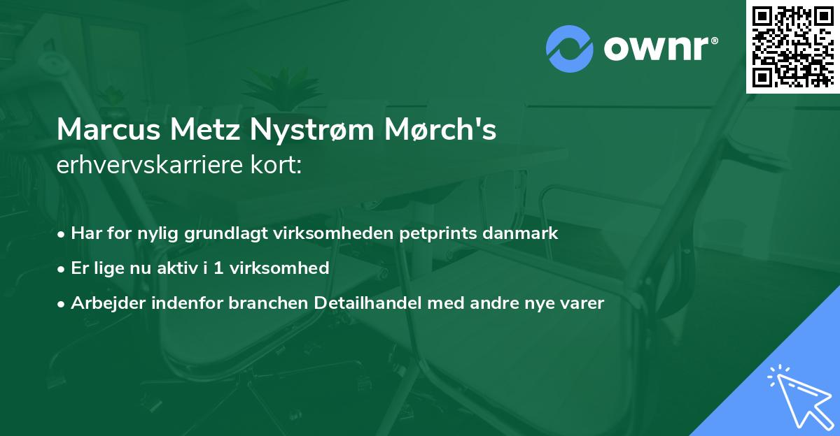 Marcus Metz Nystrøm Mørch's erhvervskarriere kort