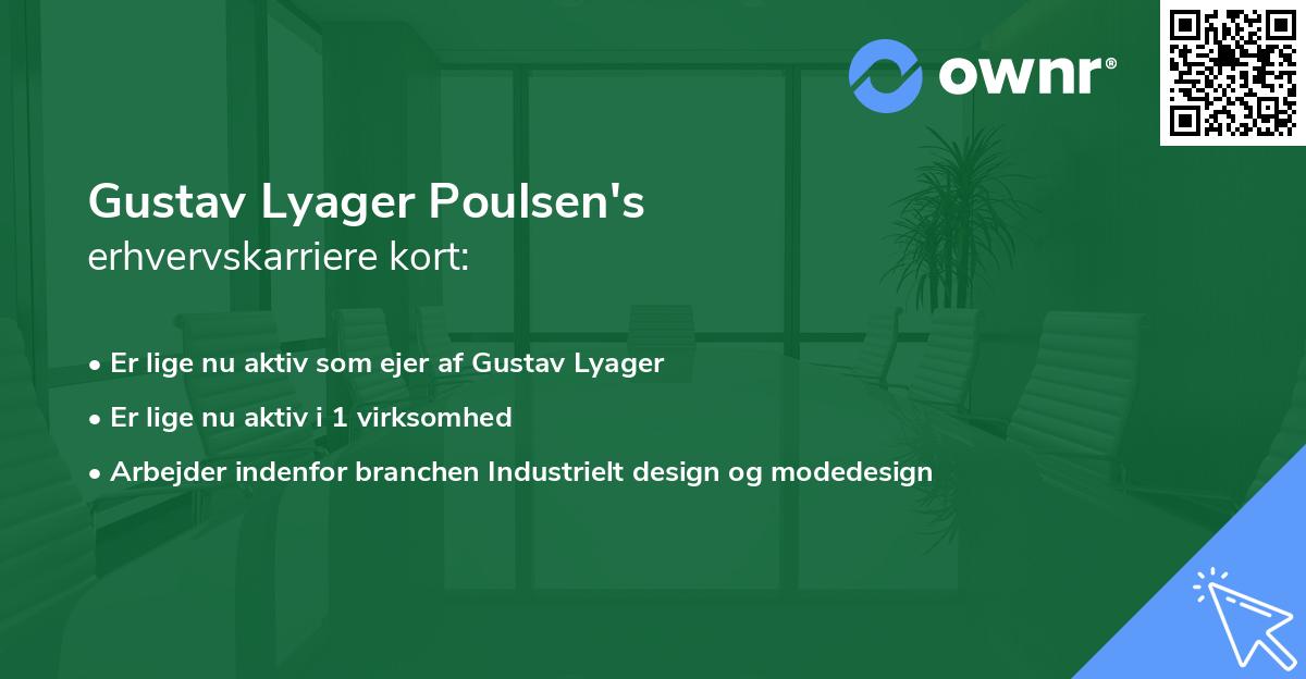 Gustav Lyager Poulsen's erhvervskarriere kort