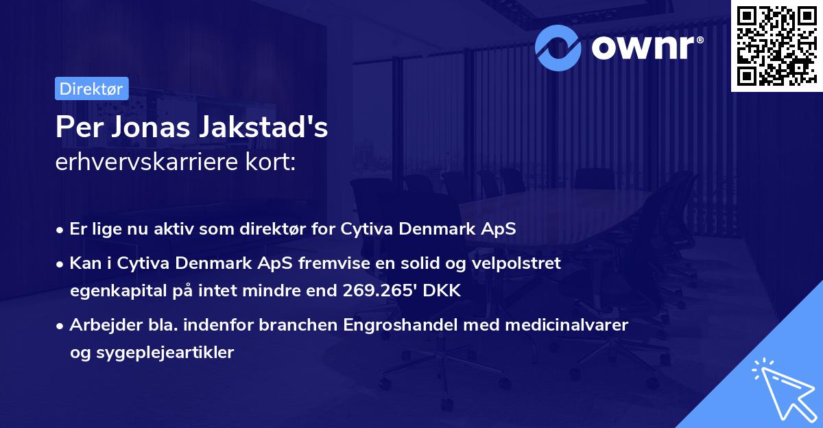 Per Jonas Jakstad's erhvervskarriere kort