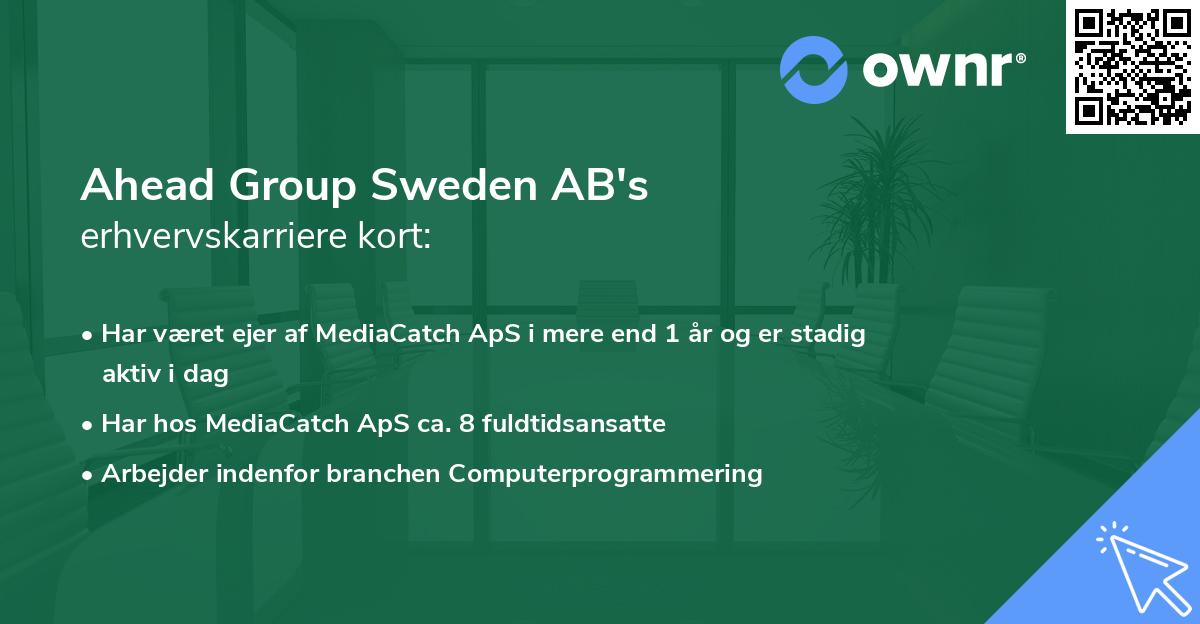 Ahead Group Sweden AB's erhvervskarriere kort