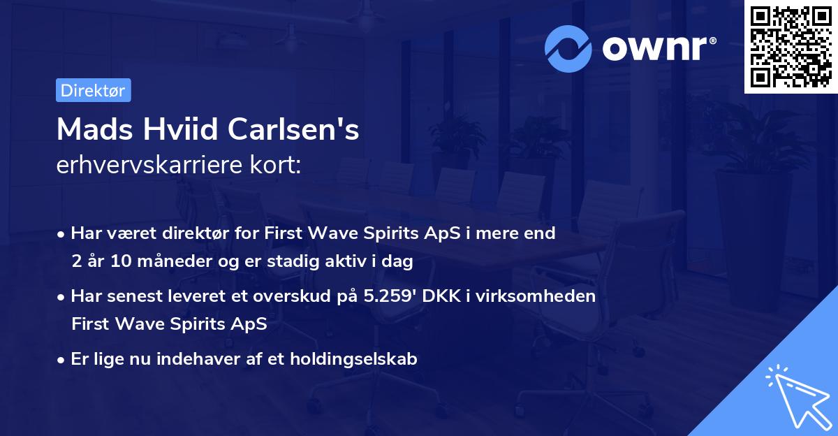 Mads Hviid Carlsen's erhvervskarriere kort