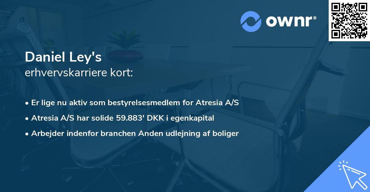 Daniel Ley's erhvervskarriere kort