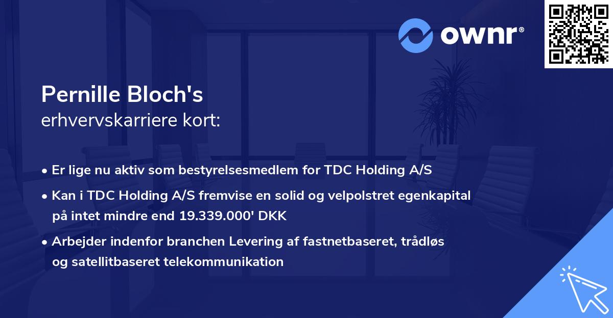 Pernille Bloch's erhvervskarriere kort