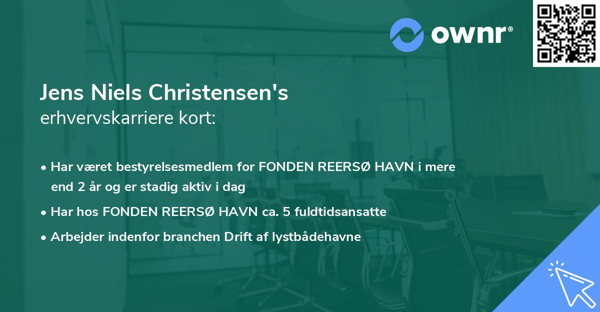 Jens Niels Christensen's erhvervskarriere kort