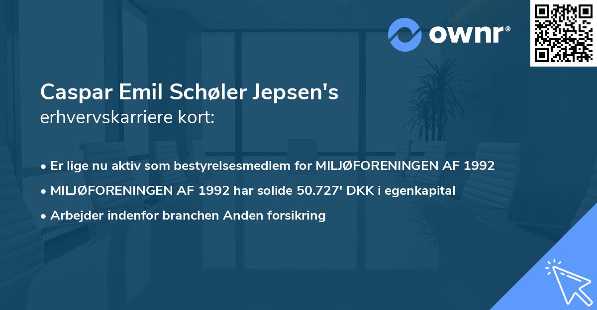 Caspar Emil Schøler Jepsen's erhvervskarriere kort