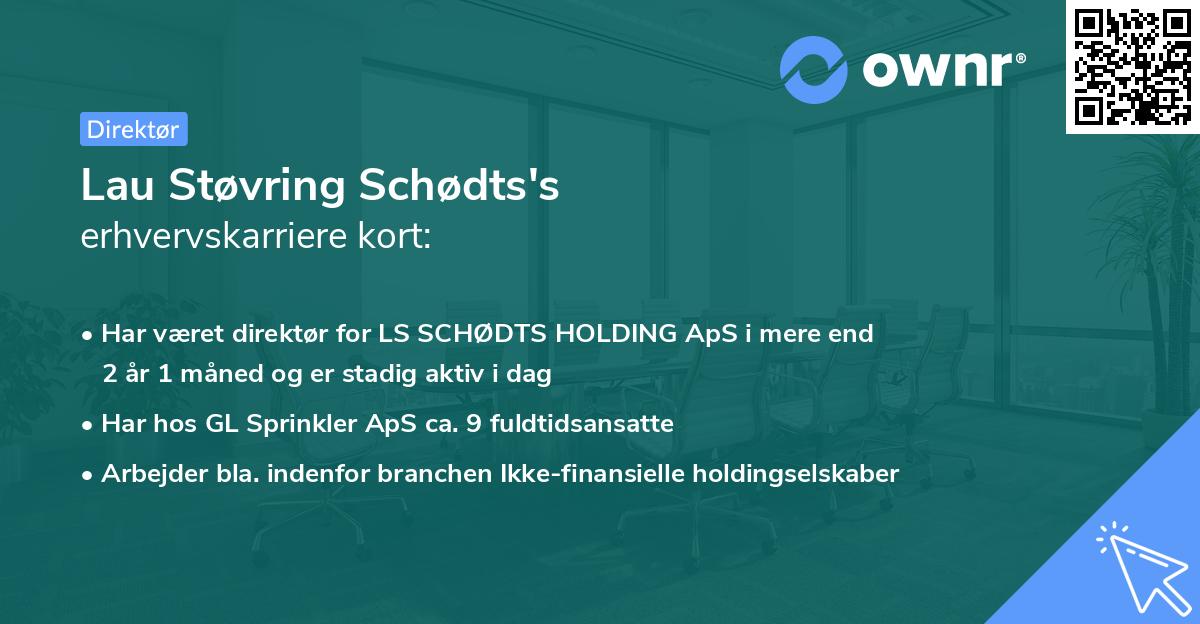 Lau Støvring Schødts's erhvervskarriere kort
