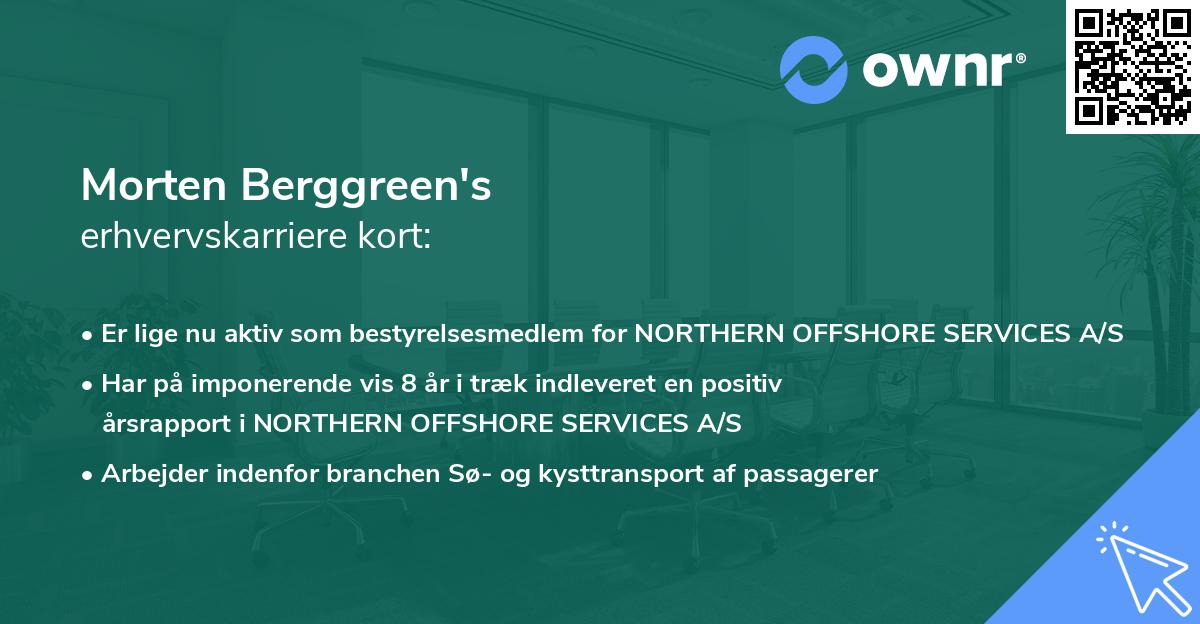 Morten Berggreen's erhvervskarriere kort