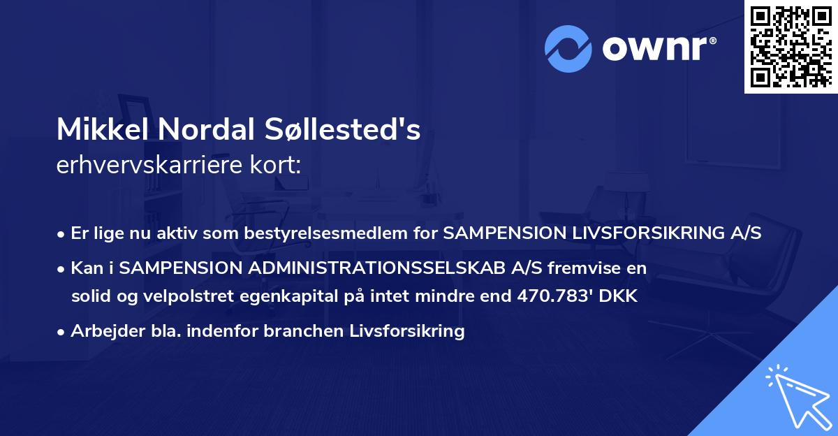 Mikkel Nordal Søllested's erhvervskarriere kort