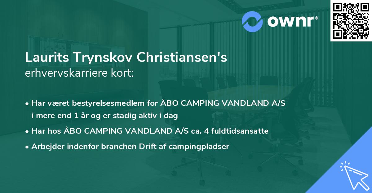 Laurits Trynskov Christiansen's erhvervskarriere kort